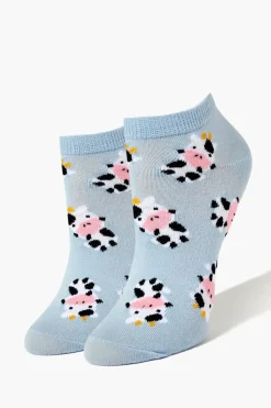 Cow Print Ankle Socks