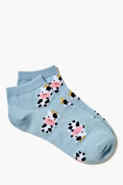 Cow Print Ankle Socks