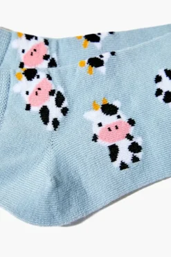 Cow Print Ankle Socks