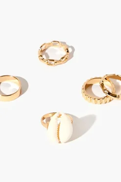 Cowrie Shell Ring Set