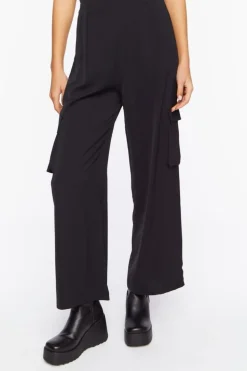 Crepe Wide-Leg Pants