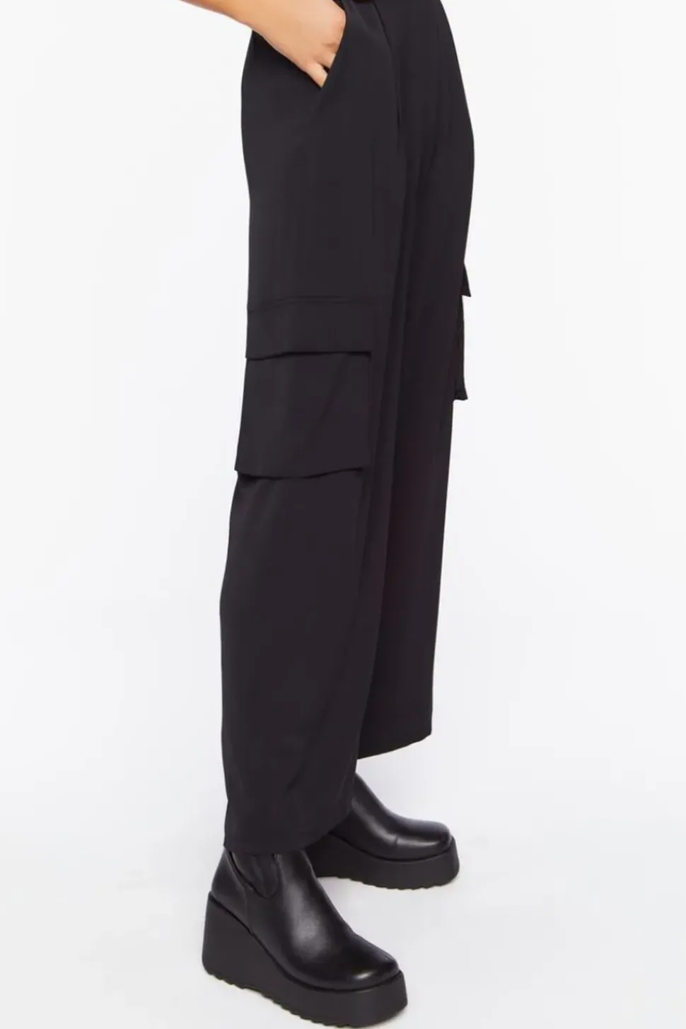 Crepe Wide-Leg Pants