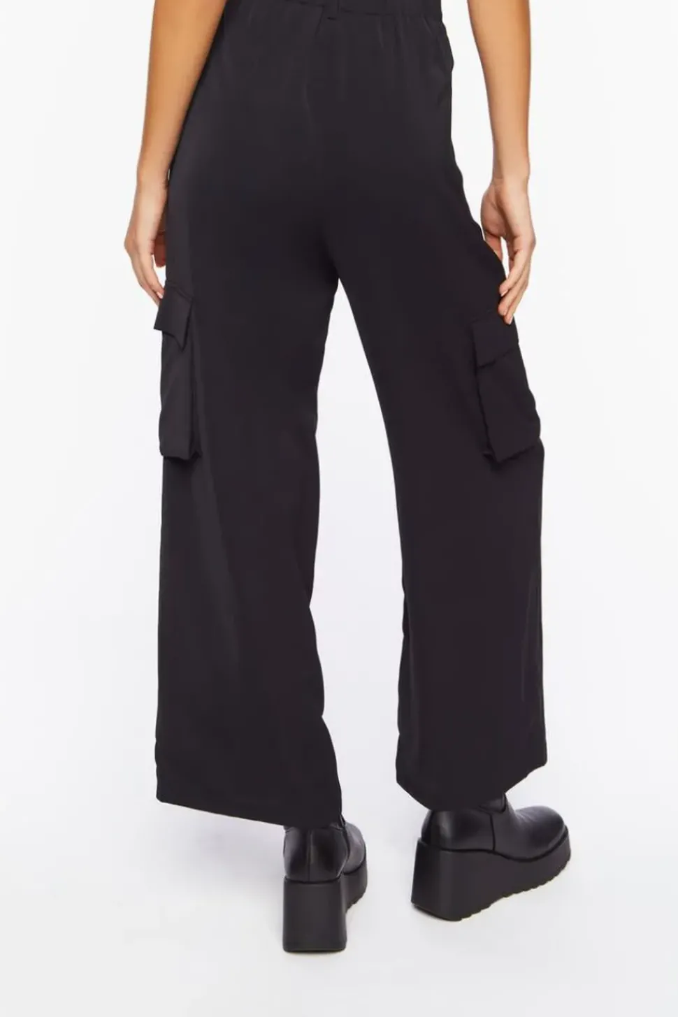Crepe Wide-Leg Pants