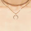 Crescent Moon Necklace Set