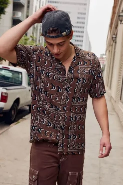 Crescent Moon Print Shirt
