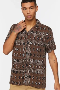 Crescent Moon Print Shirt
