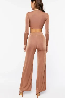 Crisscross Crop Top & Pant Set