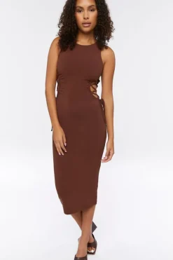 Crisscross Cutout Midi Dress
