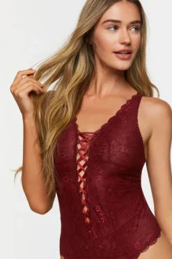 Crisscross Lace Teddy