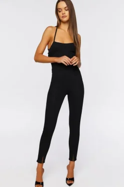 Crisscross Lace-Up Jumpsuit