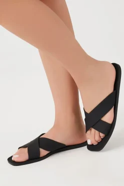 Crisscross Square-Toe Sandals