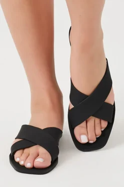 Crisscross Square-Toe Sandals