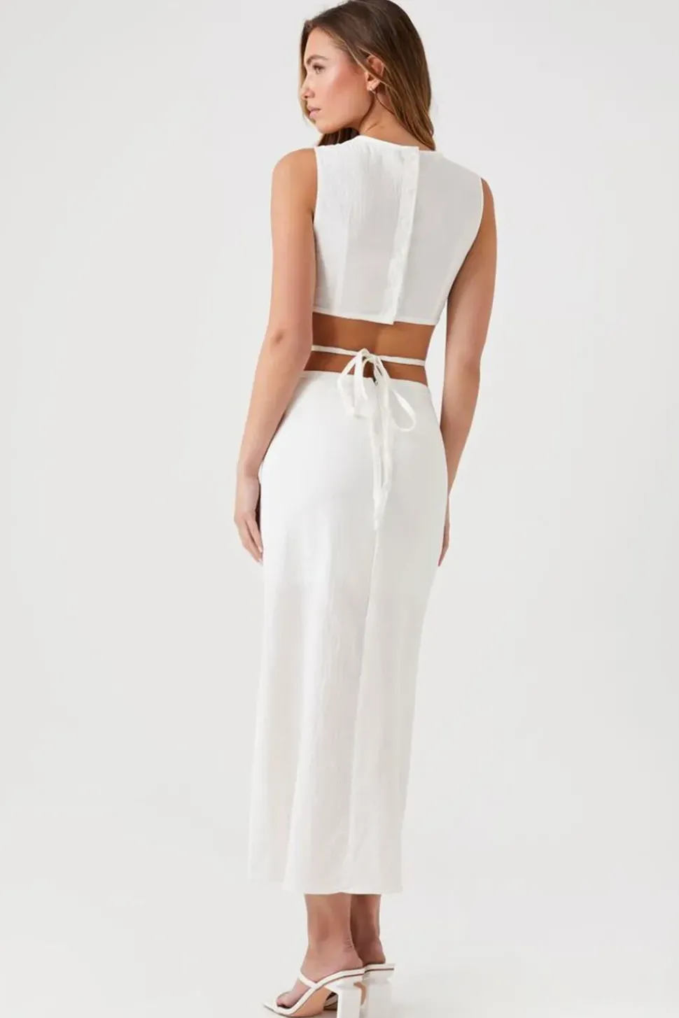 Crisscross Twist Cutout Midi Dress
