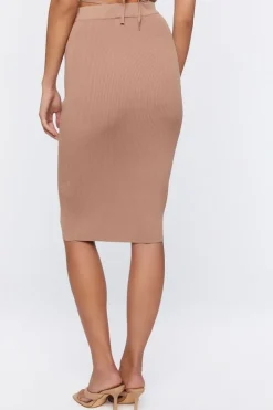 Crisscross Wraparound Midi Skirt