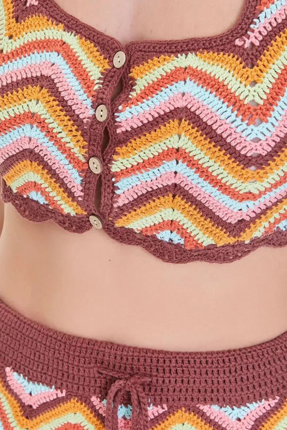 Crochet Chevron Crop Top