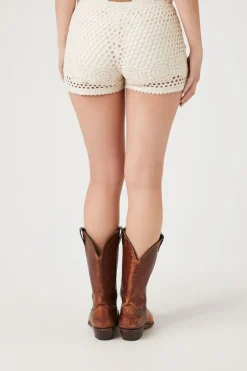 Crochet Drawstring Shorts