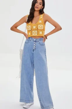 Crochet Granny Square Crop Top