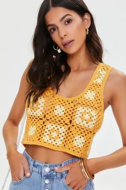 Crochet Granny Square Crop Top