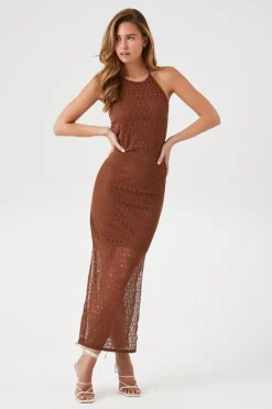 Crochet Halter Maxi Dress