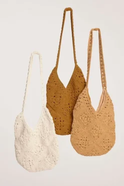 Crochet Knit Tote Bag