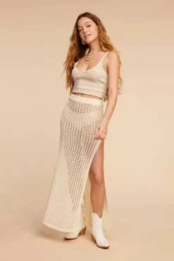 Crochet M-Slit Maxi Skirt