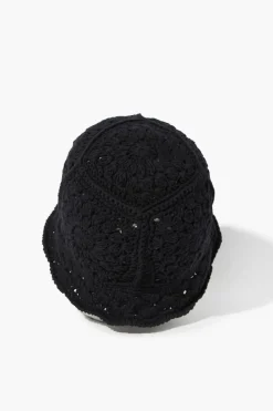 Crochet Scalloped-Trim Bucket Hat