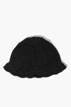 Crochet Scalloped-Trim Bucket Hat