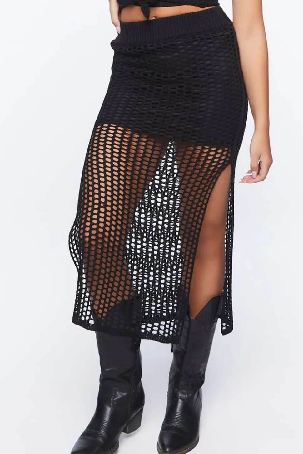 Crochet Tank Top & Midi Skirt Set