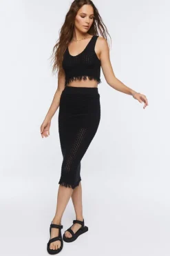 Crochet Tank Top & Skirt Set