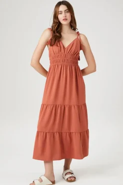 Crochet-Trim Tassel Midi Dress