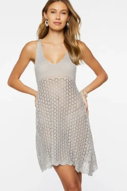 Crochet Y-Back Mini Dress