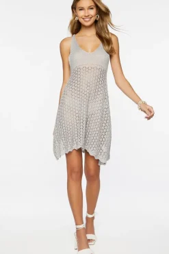 Crochet Y-Back Mini Dress
