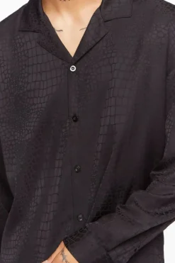 Croc Print Long-Sleeve Shirt