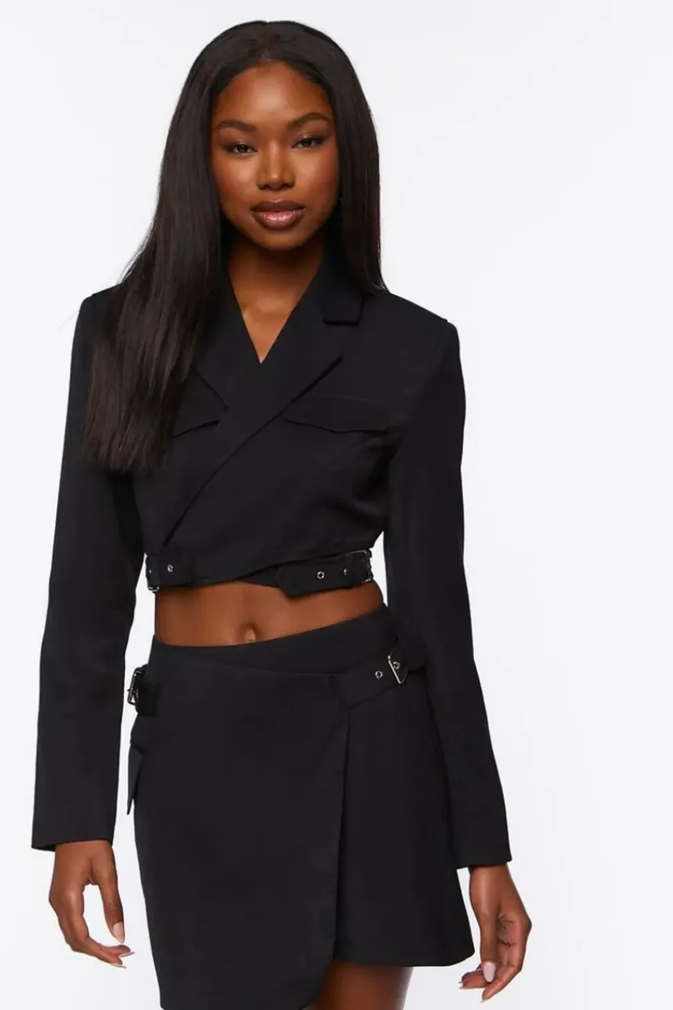Cropped Blazer & Mini Skirt Set