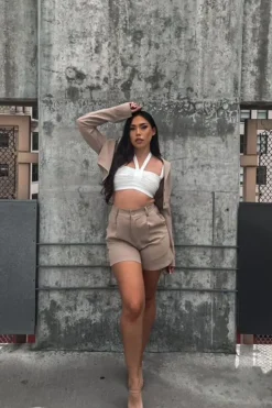 Cropped Blazer & Shorts Set