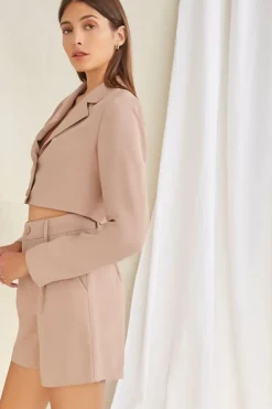 Cropped Blazer & Shorts Set