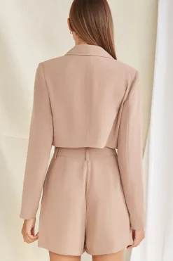 Cropped Blazer & Shorts Set