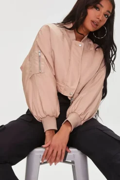 Cropped Bomber Jacket