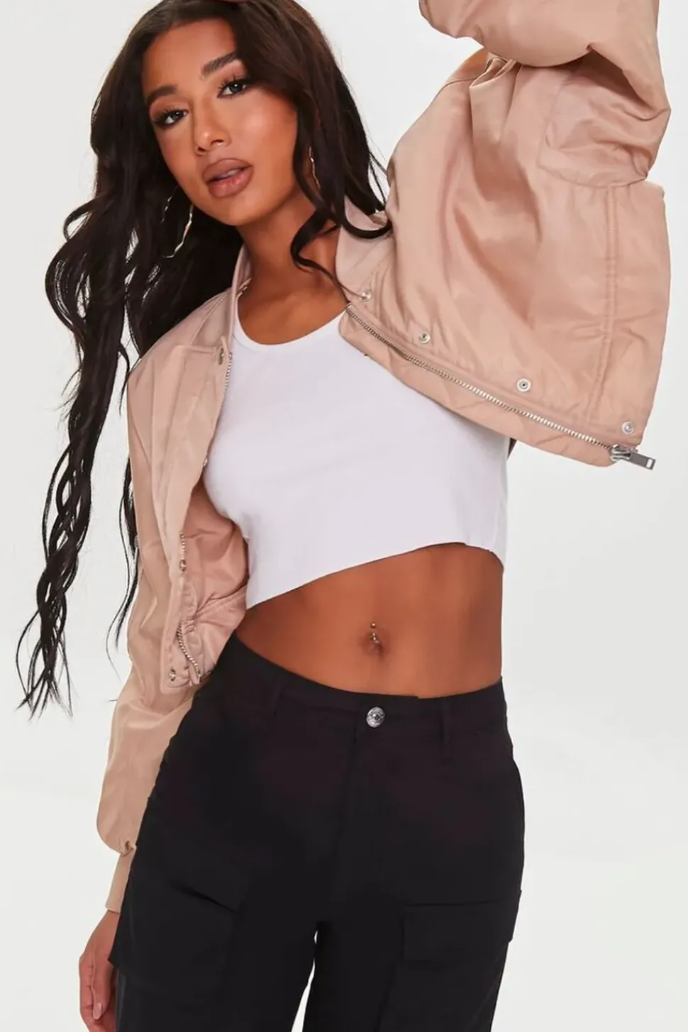 Cropped Bomber Jacket