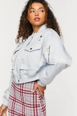 Cropped Bomber Jacket
