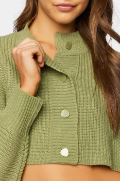 Cropped Cardigan Sweater