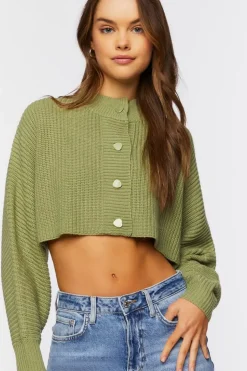 Cropped Cardigan Sweater