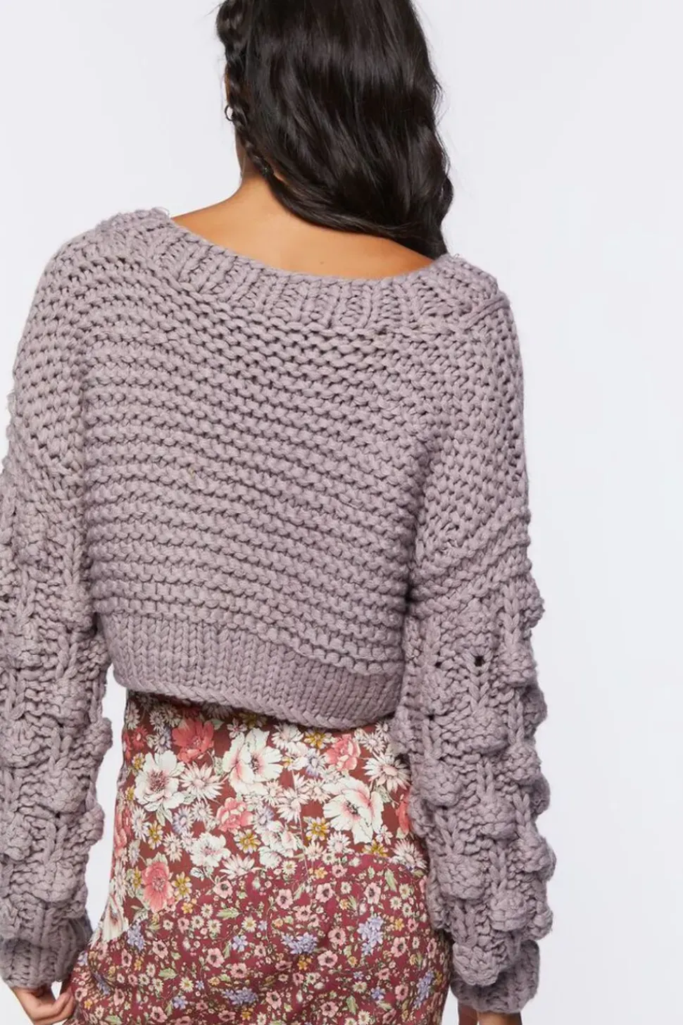 Cropped Chunky Knit Sweater