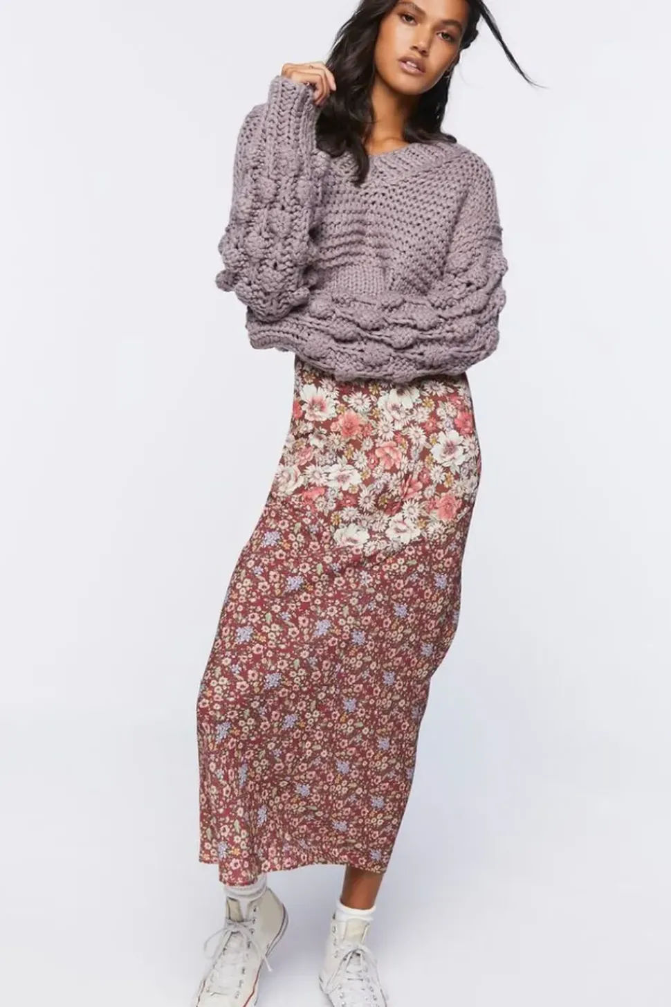 Cropped Chunky Knit Sweater