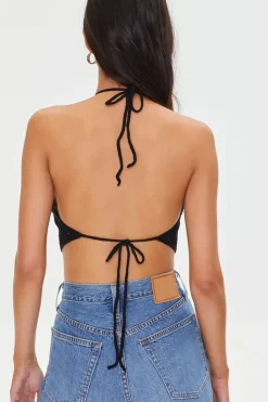 Cropped Crochet Halter Top