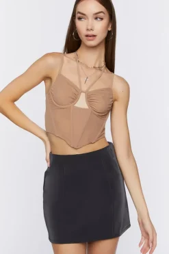 Cropped Cutout Bustier Cami