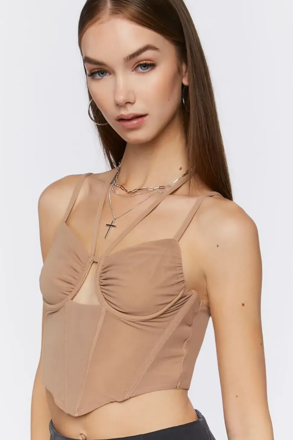 Cropped Cutout Bustier Cami