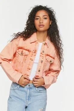 Cropped Denim Trucker Jacket