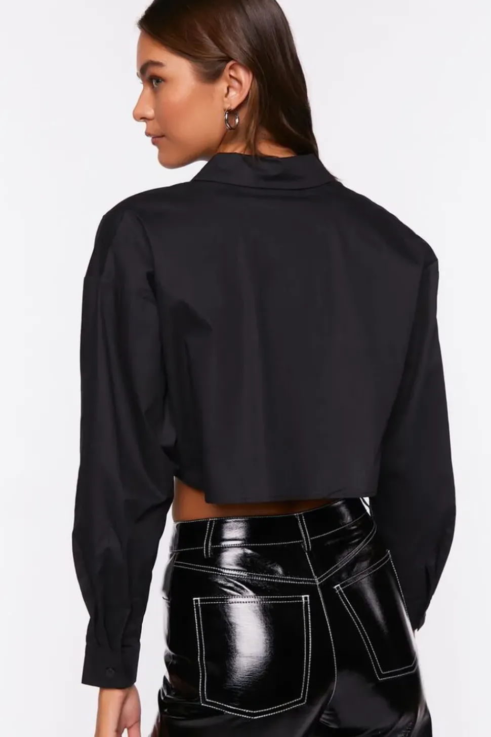Cropped Drop-Sleeve Shirt