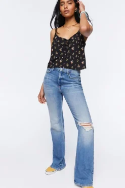 Cropped Floral Print Cami